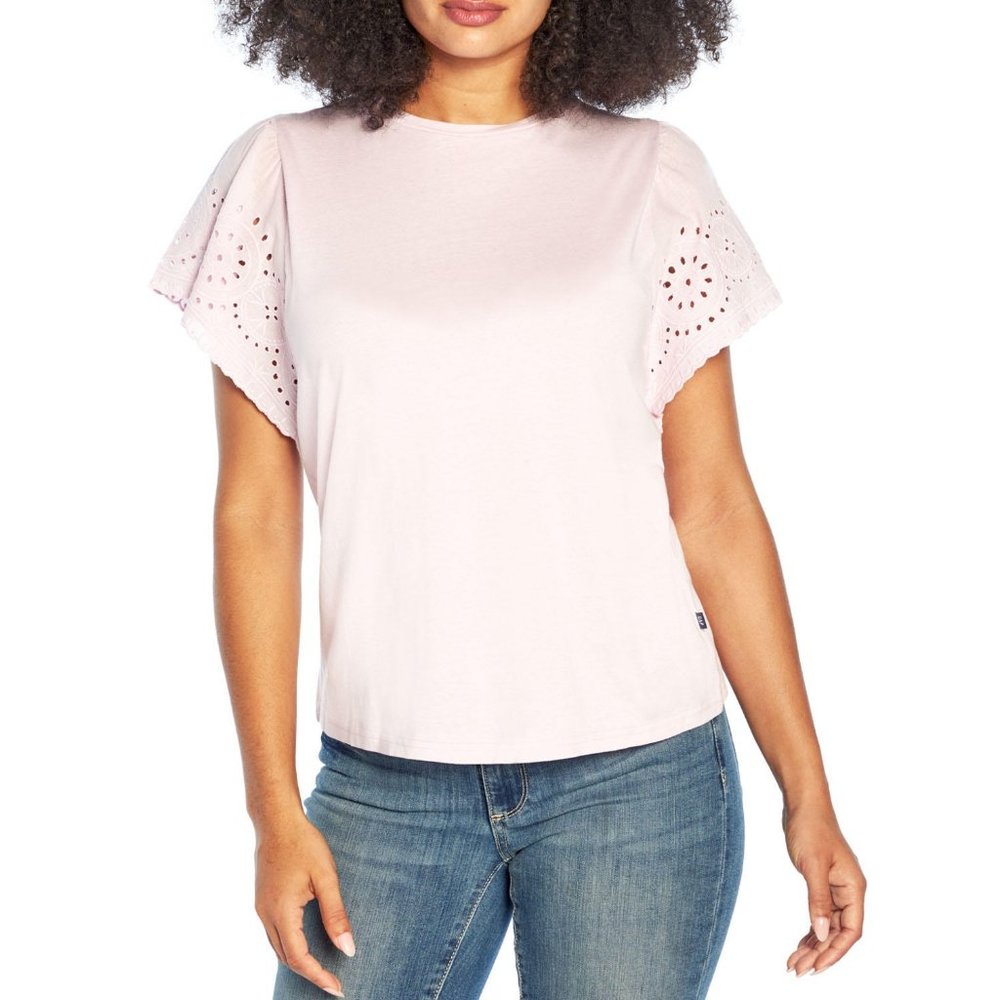 GAP Ladies Eyelet Sleeve Top